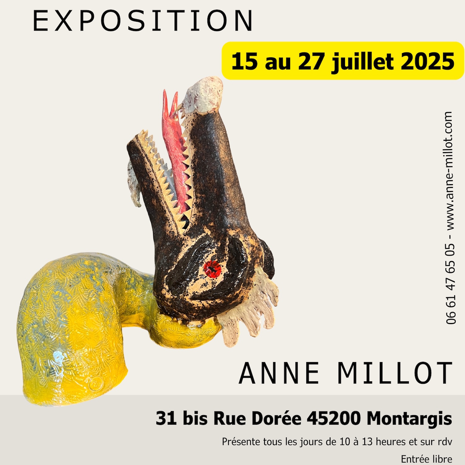 Exposition à Montargis 14 au 27 juillet 2025